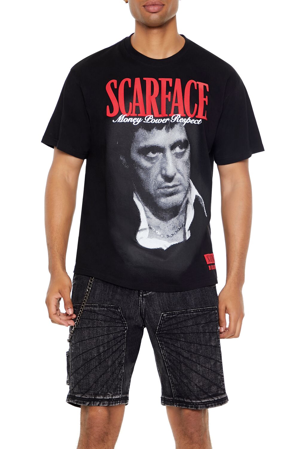  Forever 21 Scarface Puff Print Graphic Tee - black multi - Bonton