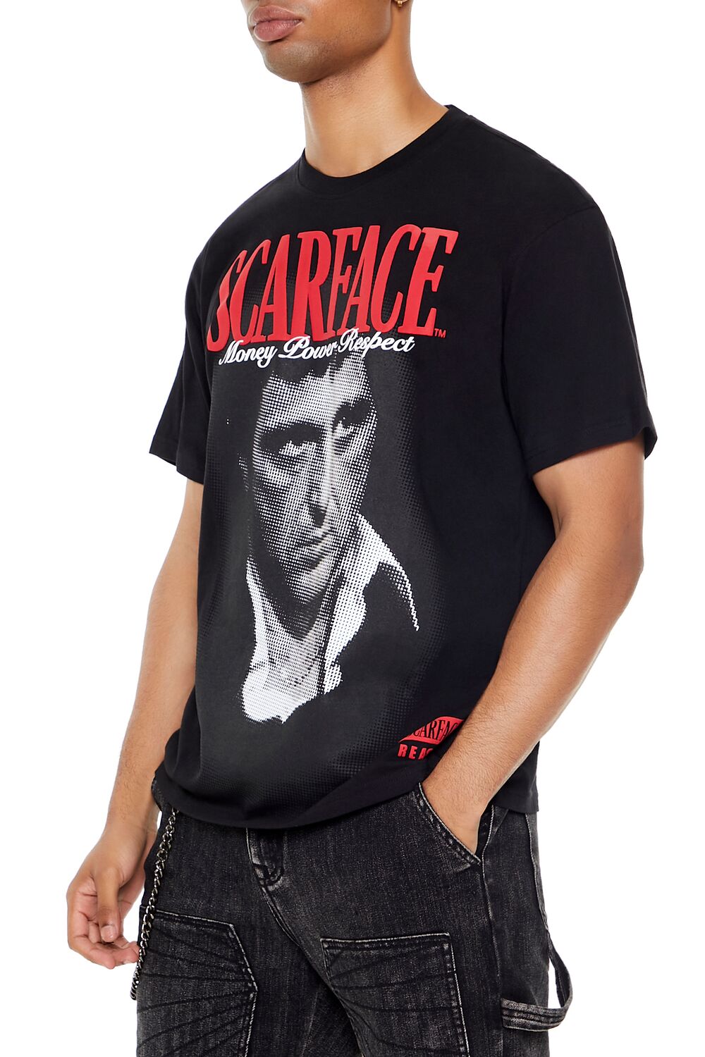  Forever 21 Scarface Puff Print Graphic Tee - black multi - Bonton