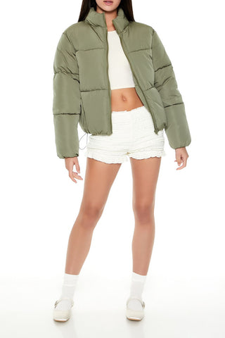Channel-Stitched Puffer Jacket