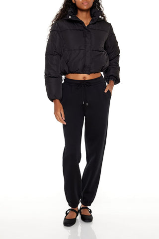 Hooded Cropped Puffer Jacket