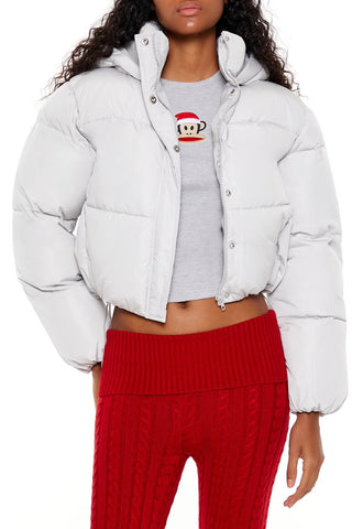 Hooded Cropped Puffer Jacket