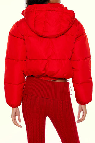 Hooded Cropped Puffer Jacket