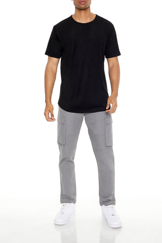 Velour Curved-Hem Tee