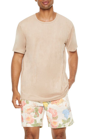 Velour Curved-Hem Tee