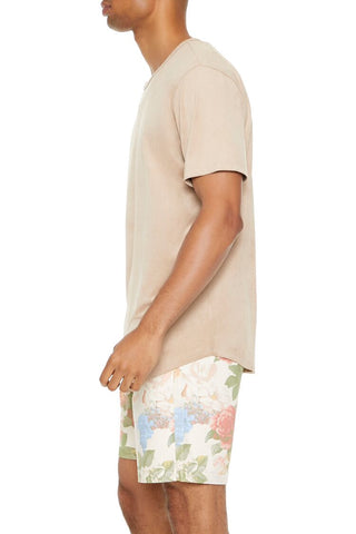 Velour Curved-Hem Tee