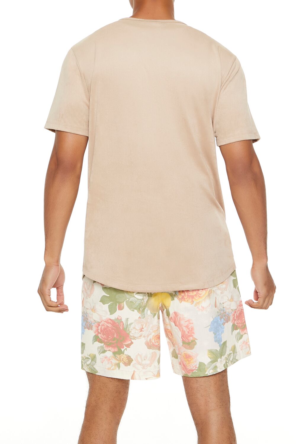  Forever 21 Velour Curved-Hem Tee - sugarplum - Bonton
