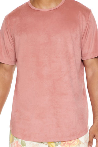 Velour Curved-Hem Tee