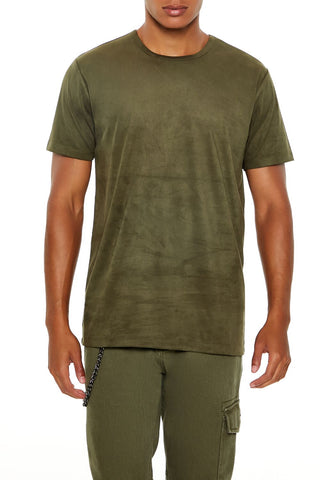 Velour Curved-Hem Tee