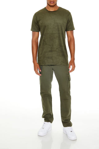 Velour Curved-Hem Tee