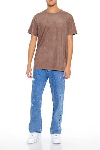 Velour Curved-Hem Tee