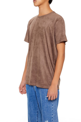 Velour Curved-Hem Tee