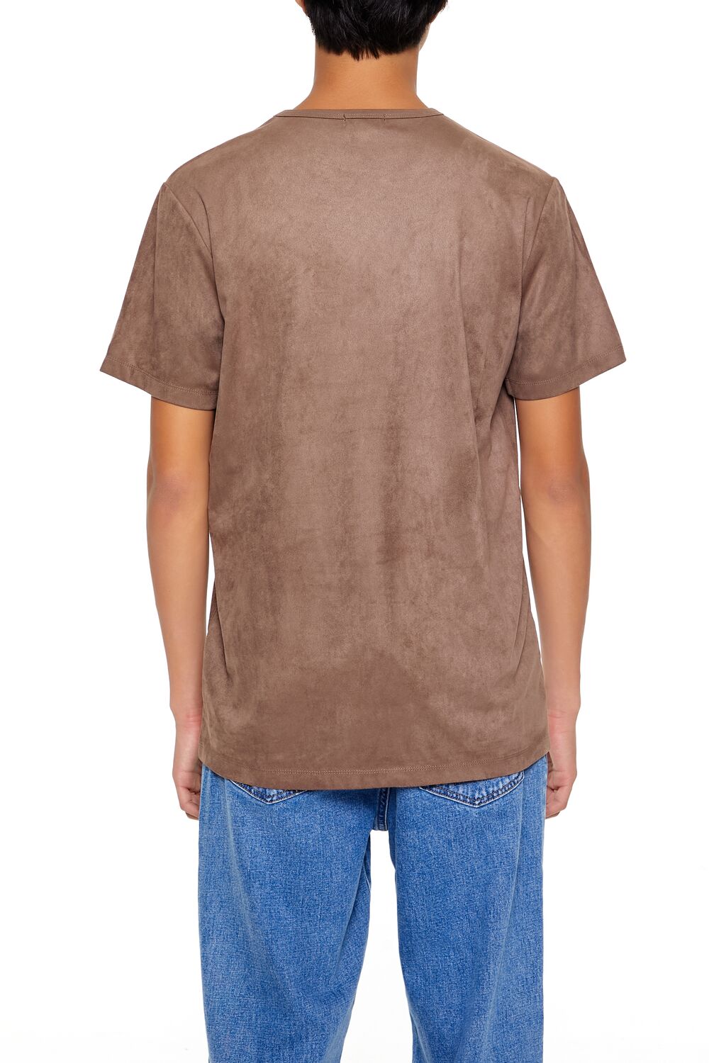 Forever 21 Velour Curved-Hem Tee - sugarplum - Bonton