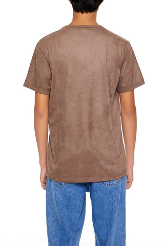 Velour Curved-Hem Tee