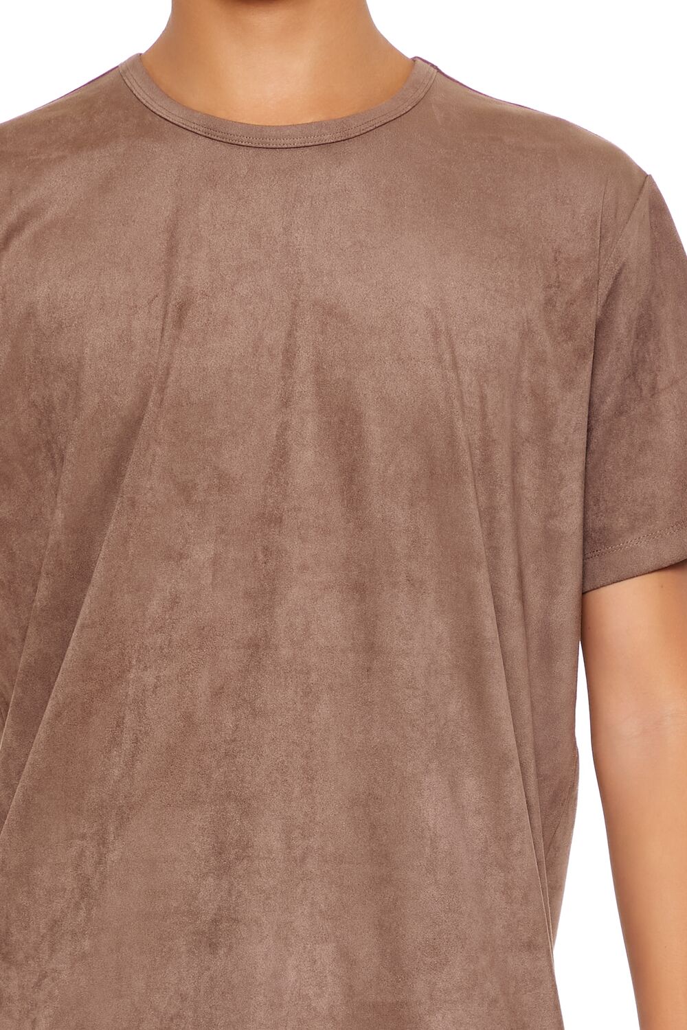  Forever 21 Velour Curved-Hem Tee - sugarplum - Bonton