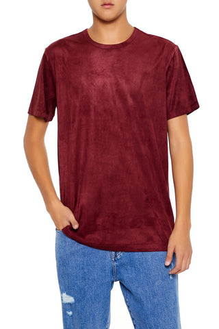 Velour Curved-Hem Tee