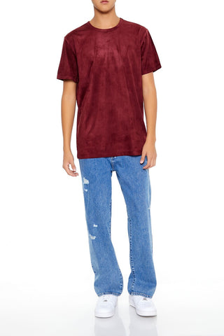 Velour Curved-Hem Tee