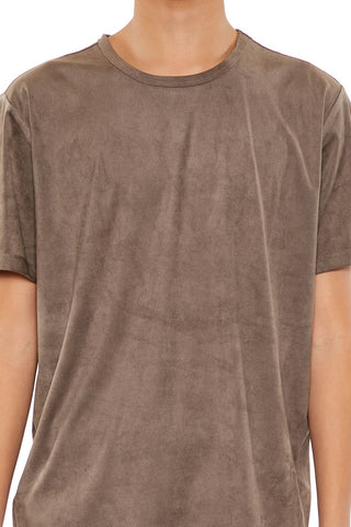 Velour Curved-Hem Tee