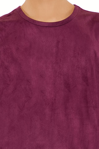 Velour Curved-Hem Tee