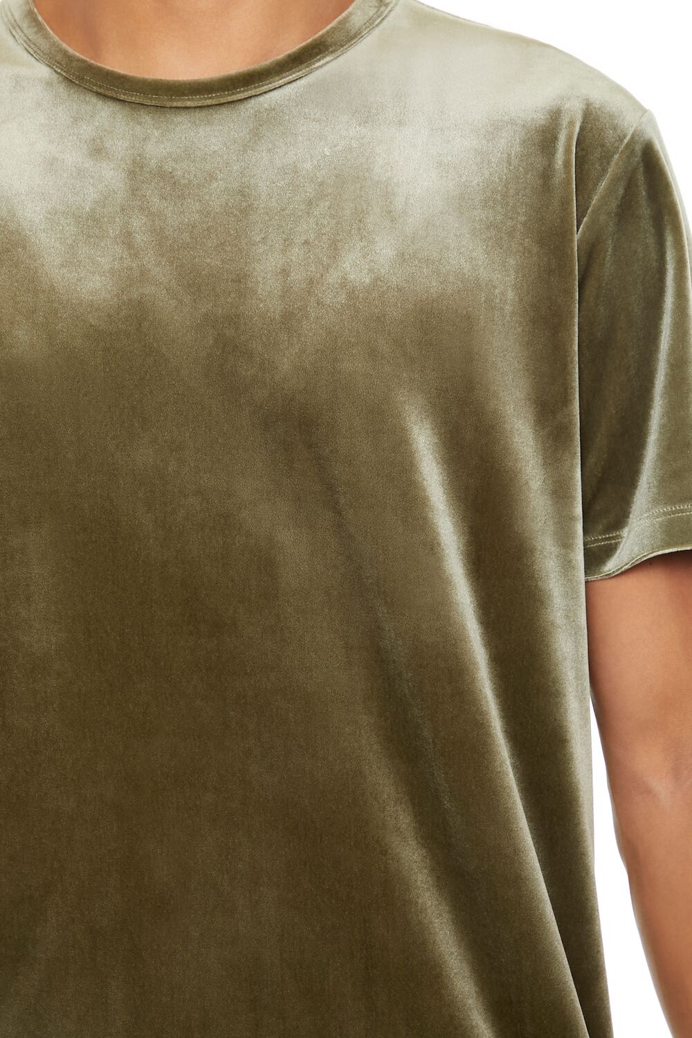  Forever 21 Velour Curved-Hem Tee - black - Bonton