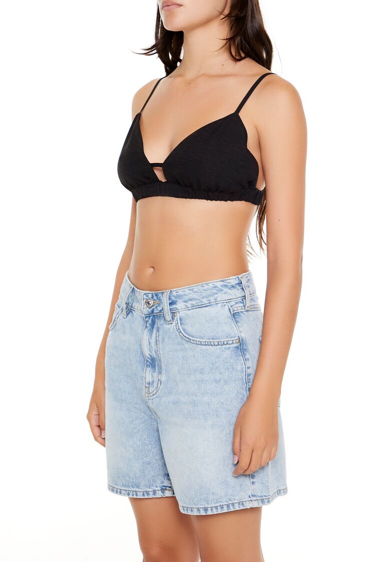  Forever 21 Cutout Triangle Bralette - black - Bonton