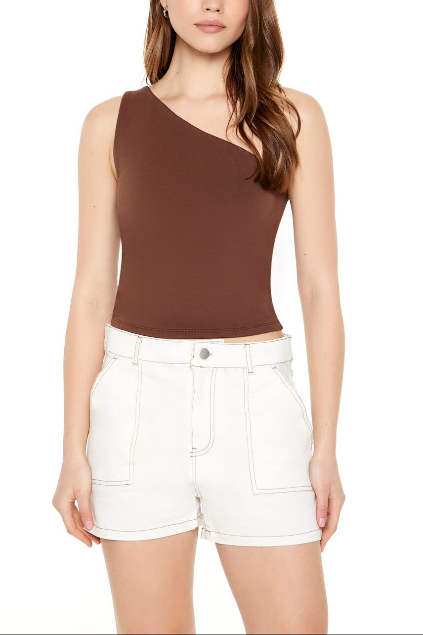  Forever 21 Twill Trouser Shorts - white - Bonton