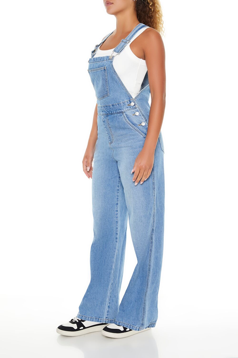  Forever 21 Denim Straight-Leg Overalls - medium-denim - Bonton
