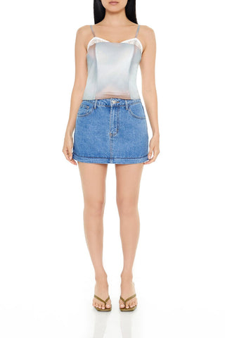 Convertible Denim Maxi Skirt