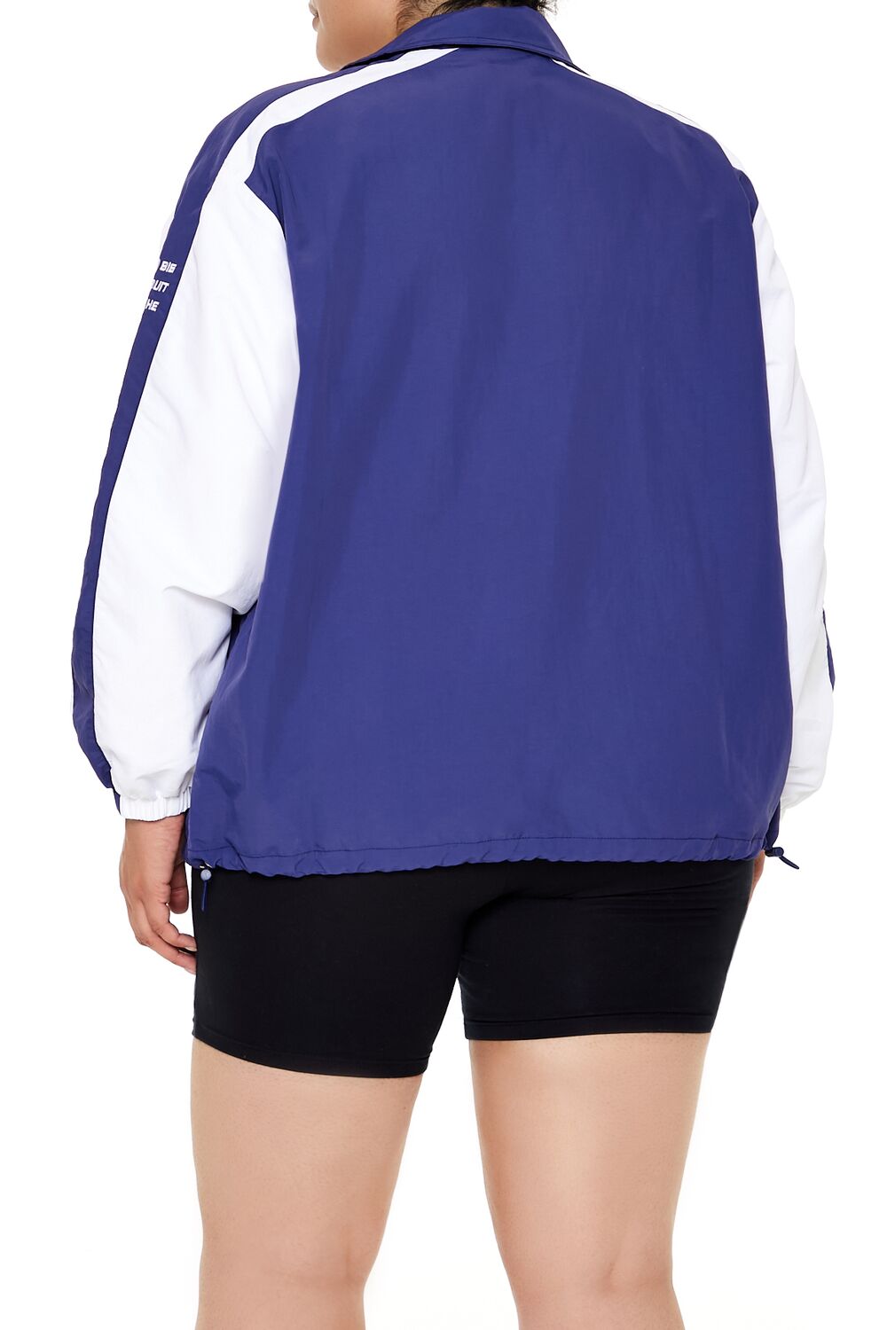  Forever 21 Plus Size Track & Field Zip-Up Jacket - dark-blue-multi-swatch - Bonton