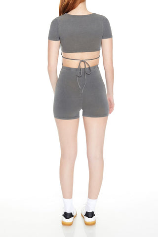 Mineral Wash Cutout Romper
