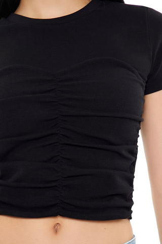Ruched Crew Tee