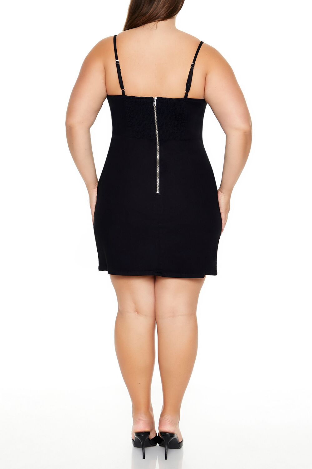  Forever 21 Plus Size Rhinestone Striped Dress - black-swatch - Bonton
