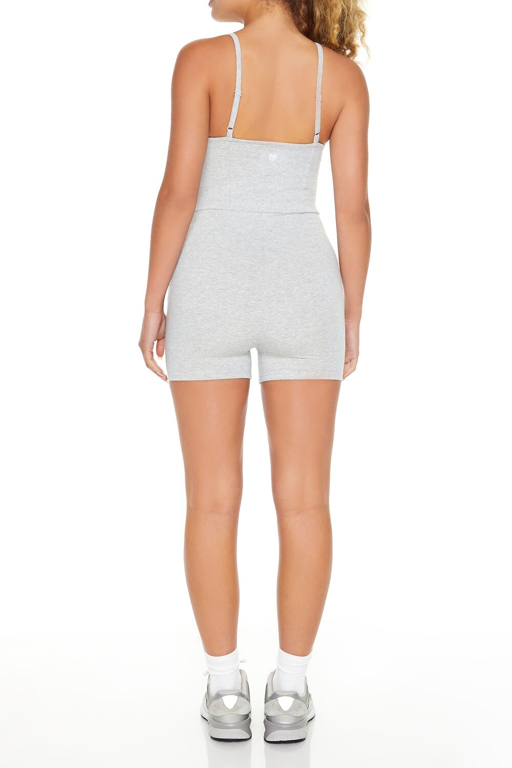  Forever 21 Active Fitted Cami Romper - heather-grey - Bonton