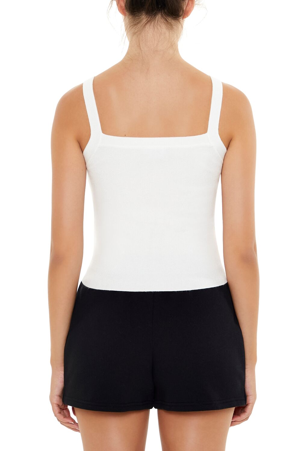  Forever 21 Sweater-Knit Athletics Dept Cami - white multi - Bonton