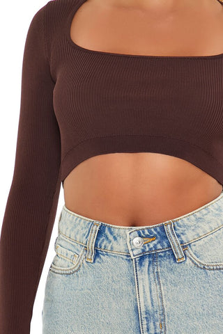 Strappy Sweater-Knit Crop Top