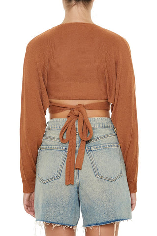 Tie-Back Crossover Sweater