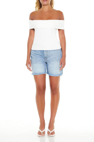 Off-the-Shoulder Sweater-Knit Top