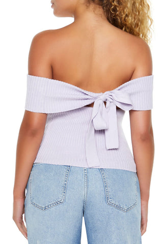 Off-the-Shoulder Sweater-Knit Top