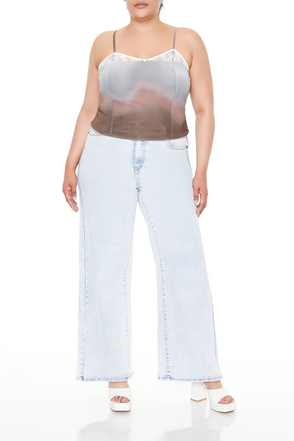  Forever 21 Plus Size Gradient Cropped Cami - brown multi - Bonton