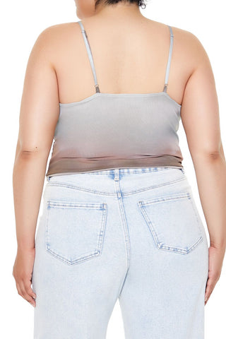 Plus Size Gradient Cropped Cami