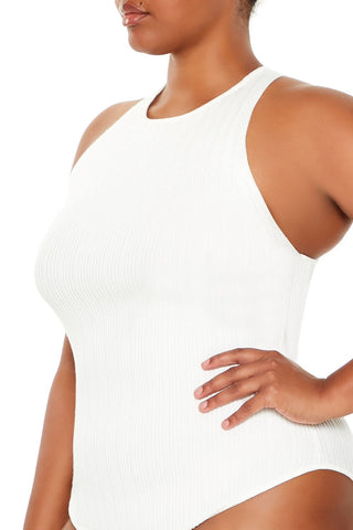 Plus Size Crisscross Sweater-Knit Bodysuit