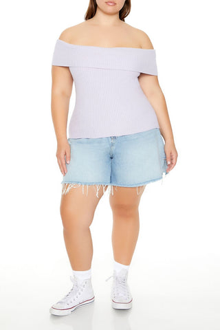 Plus Size Tie-Back Sweater-Knit Top