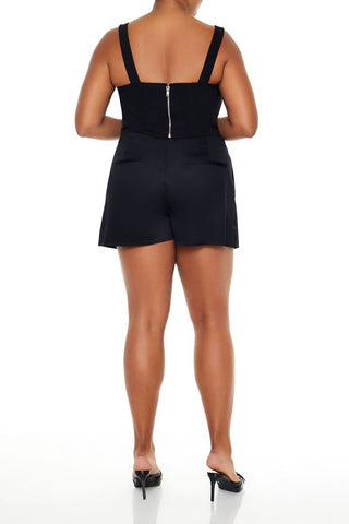 Plus Size Mock Wrap Skort