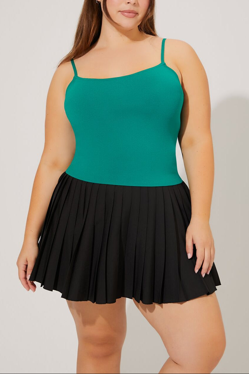  Forever 21 Plus Size Lace-Up Sweater-Knit Cami - black - Bonton