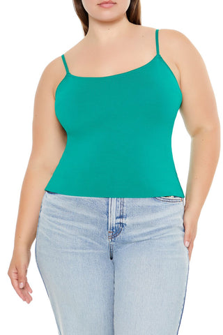 Plus Size Lace-Up Sweater-Knit Cami