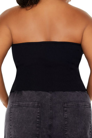 Plus Size Embroidered Tube Top