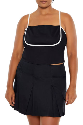 Plus Size Two-Tone Cropped Cami