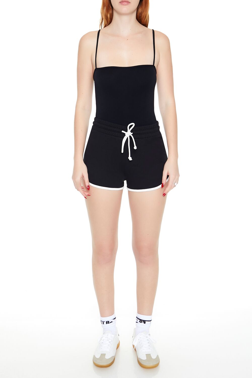  Forever 21 Seamless Thong Cami Bodysuit - black - Bonton