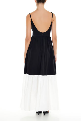 Colorblock Cutout Maxi Dress