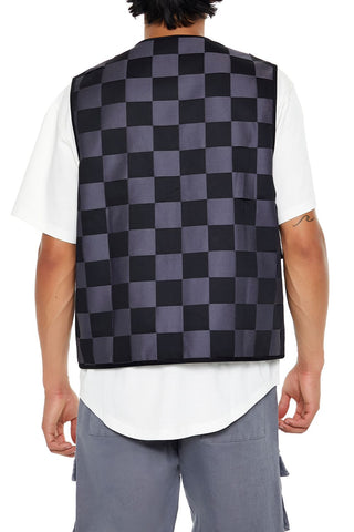 Checkered Cargo Vest