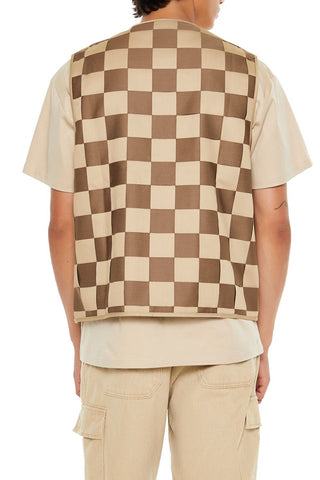 Checkered Cargo Vest